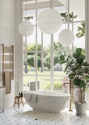 Bathroom with garden view