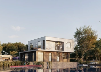Two-storey lakeside home