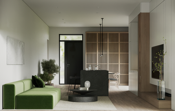 Open-plan living and dining