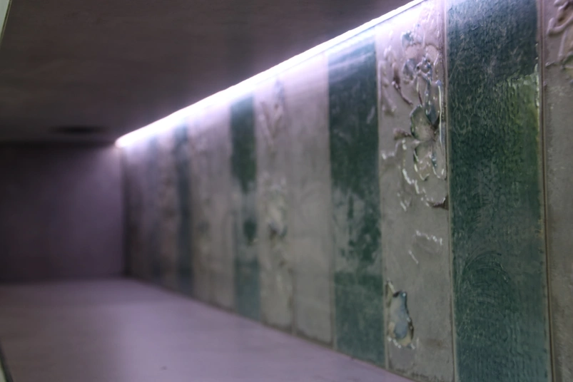 Feature wall with LED light