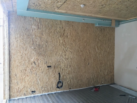 Wall before finishing