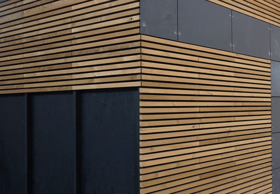 Timber-slat façade