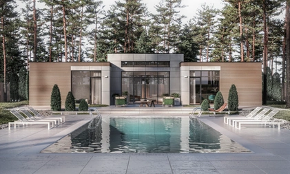 Courtyard pool residence