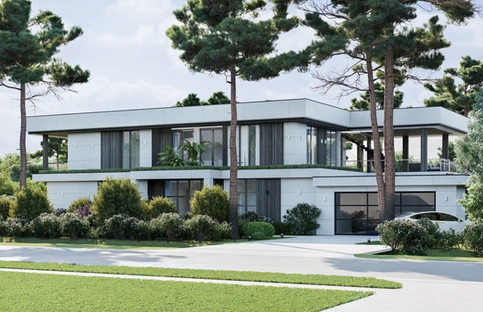 Two-storey villa among pines