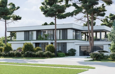 Two-storey villa among pines