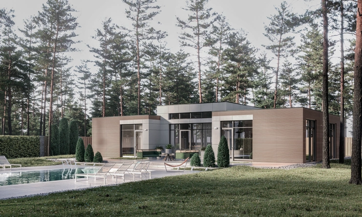 Forest residence with pool