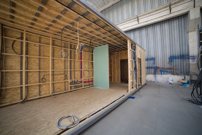 Module shell in the factory