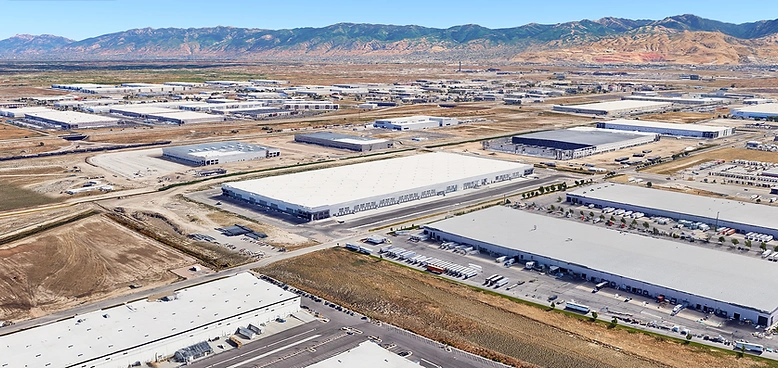 Aerial view of the industrial area near Salt Lake City, Utah