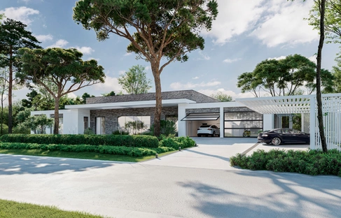Single-storey residence with carport